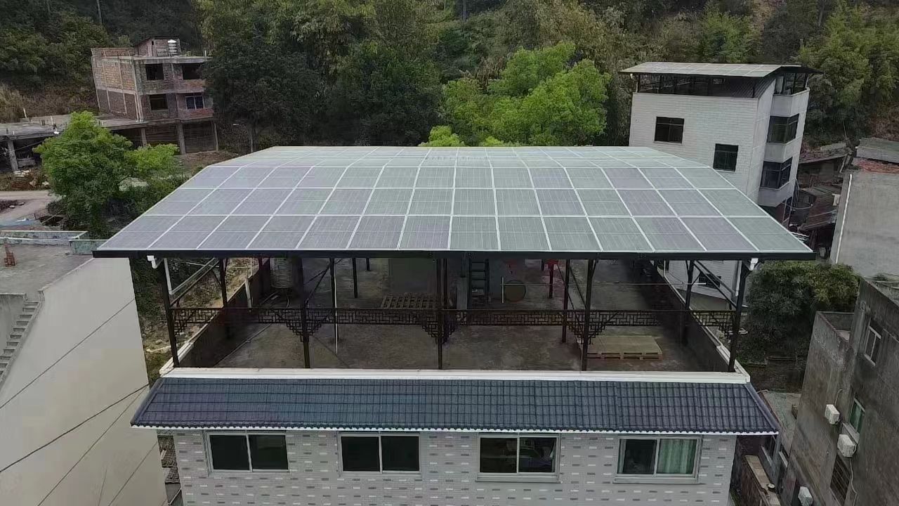 乌海15kw+10kwh自建别墅家庭光伏储能系统